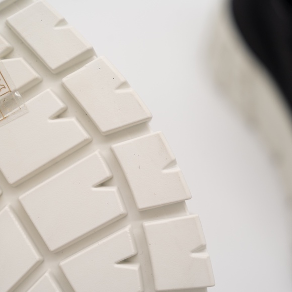 size 40eu 10 US Prada Double Wheel Platform Sneaker Black Nylon White - Picture 8 of 15